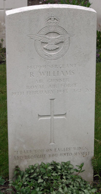 Sgt Ronald Williams<br/><br /><br />died February 19th, 1943